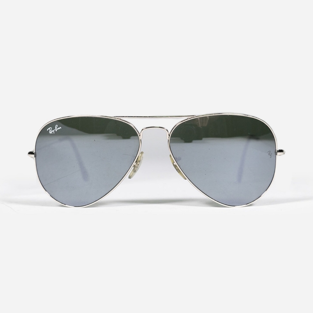 LIKE NEW RayBan Aviator RB3025 Silver Mirror Ray ban Sunglasses - Picture 2 of 11